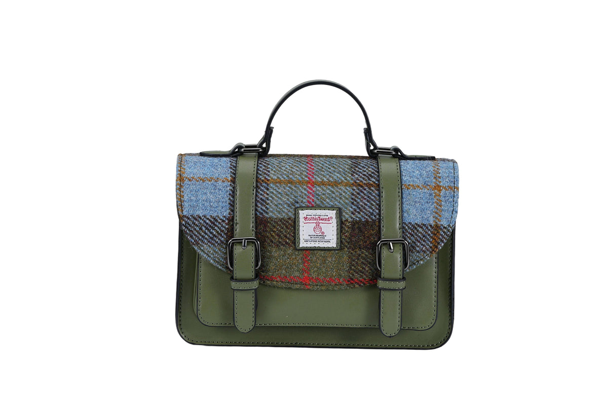 Raebury Harris Tweed Medium Satchel Bag (Macleod Tartan)