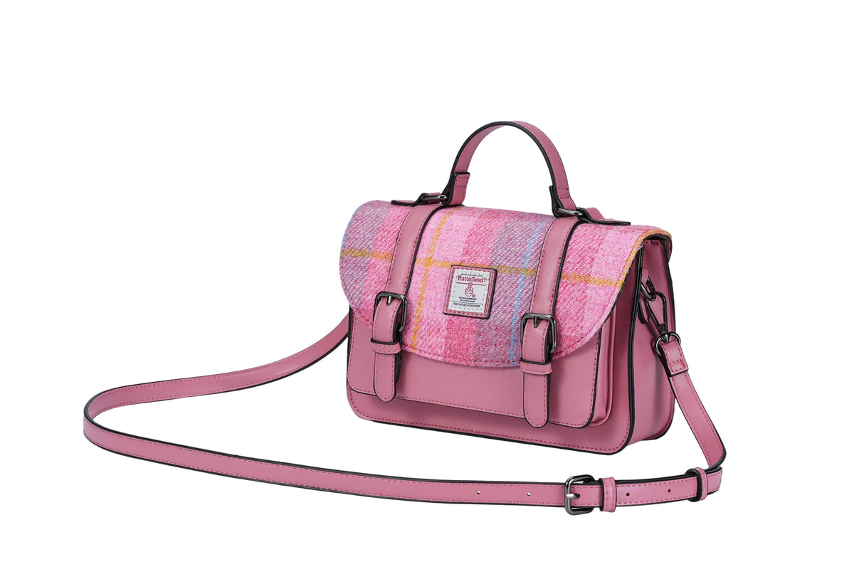Raebury Harris Tweed Medium Satchel Bag (Macleod Tartan)