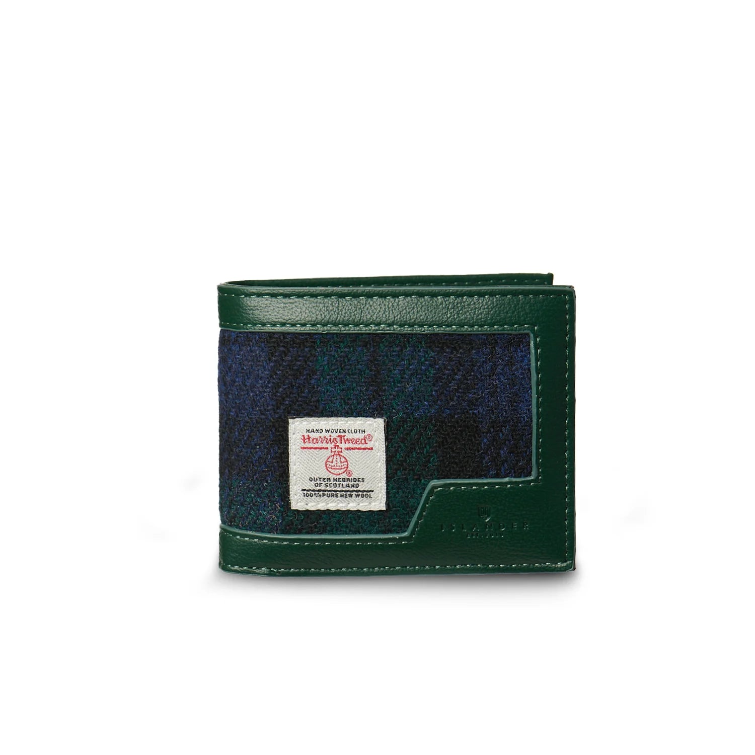 Islander Harris Tweed Men's Wallet with Harris Tweed - Black Watch Tartan