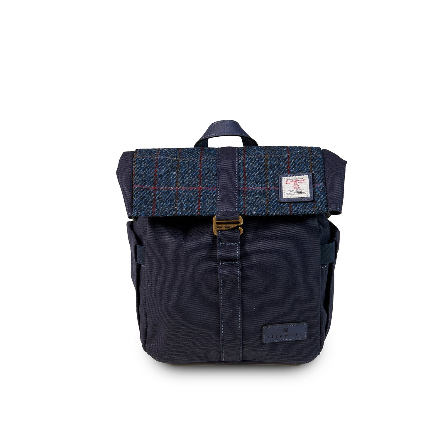 Islander Canvas Harris Tweed Lunch Bag (Navy Over-Check)