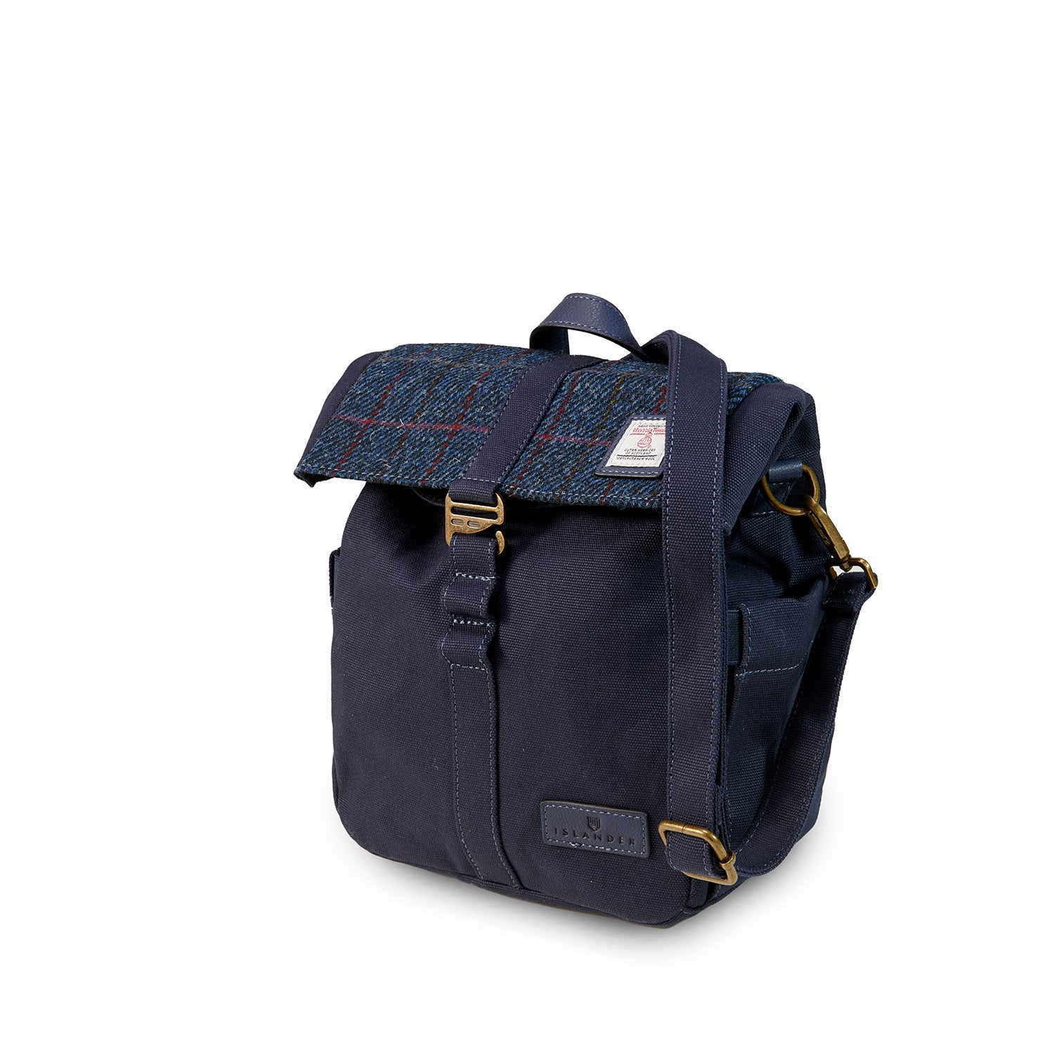 Islander Canvas Harris Tweed Lunch Bag (Navy Over-Check)