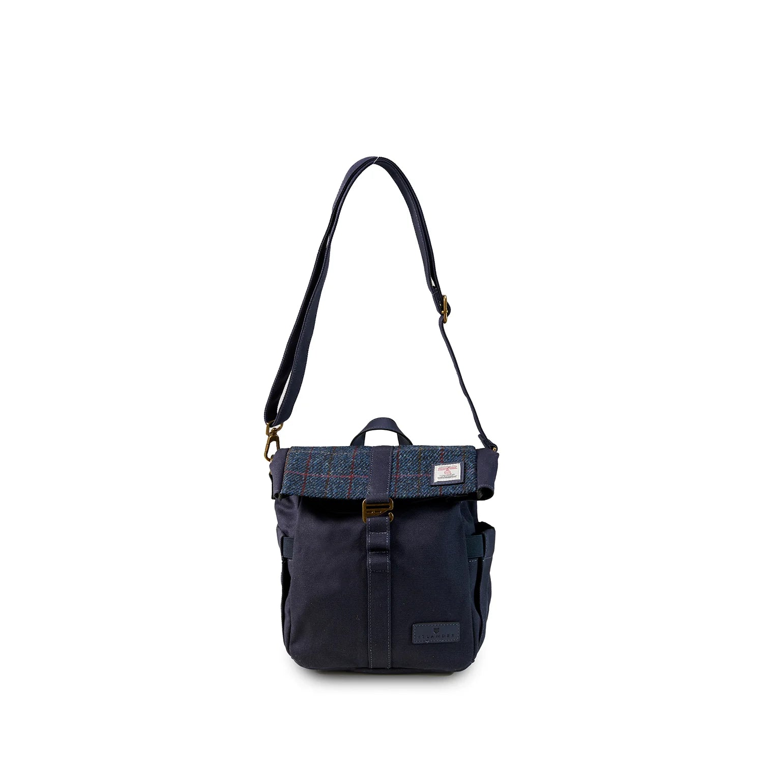 Islander Canvas Harris Tweed Lunch Bag (Navy Over-Check)