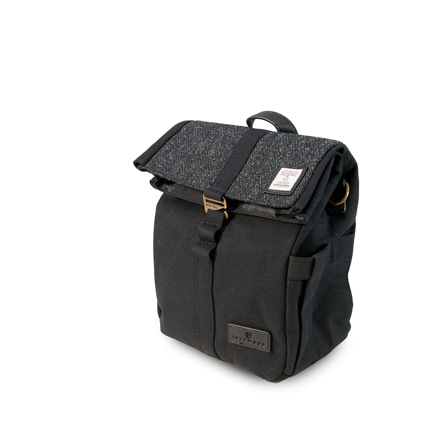 Islander Canvas Harris Tweed Lunch Bag (Black Herringbone)