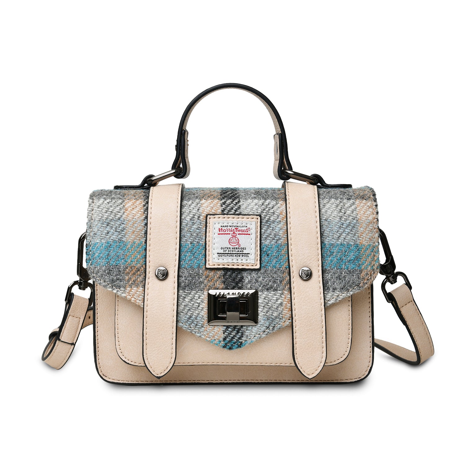 Islander Mini Satchel Bag with Harris Tweed Islander Tartan | Harris Tweed Scotland