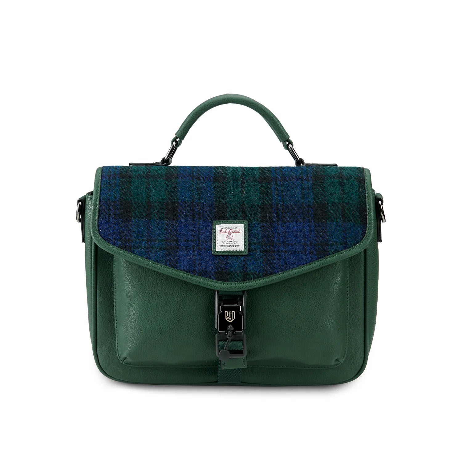 Islander Mini Laptop Bag with Black Watch Harris Tweed | Harris Tweed Scotland