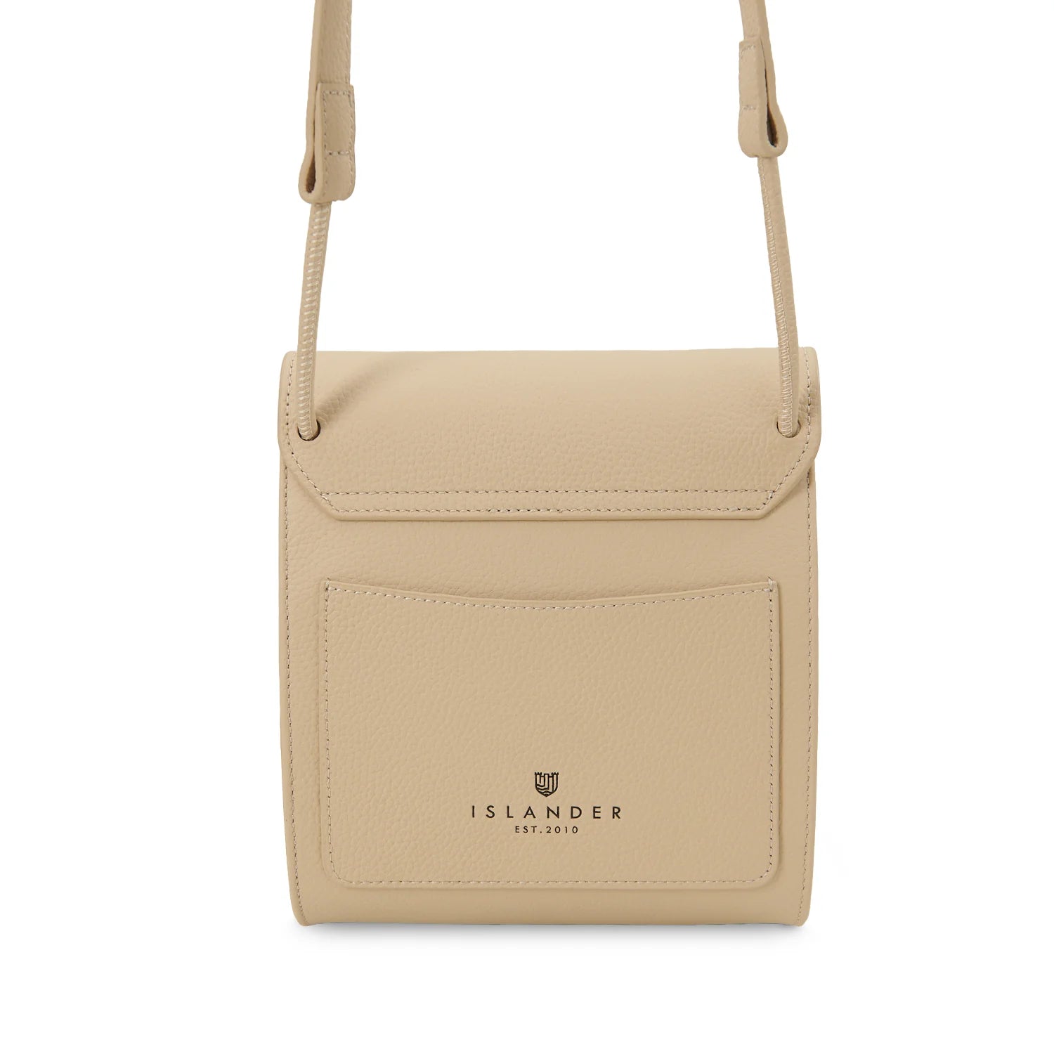 Islander The Eilidh Leather Crossbody Bag with Islander Tartan Harris Tweed