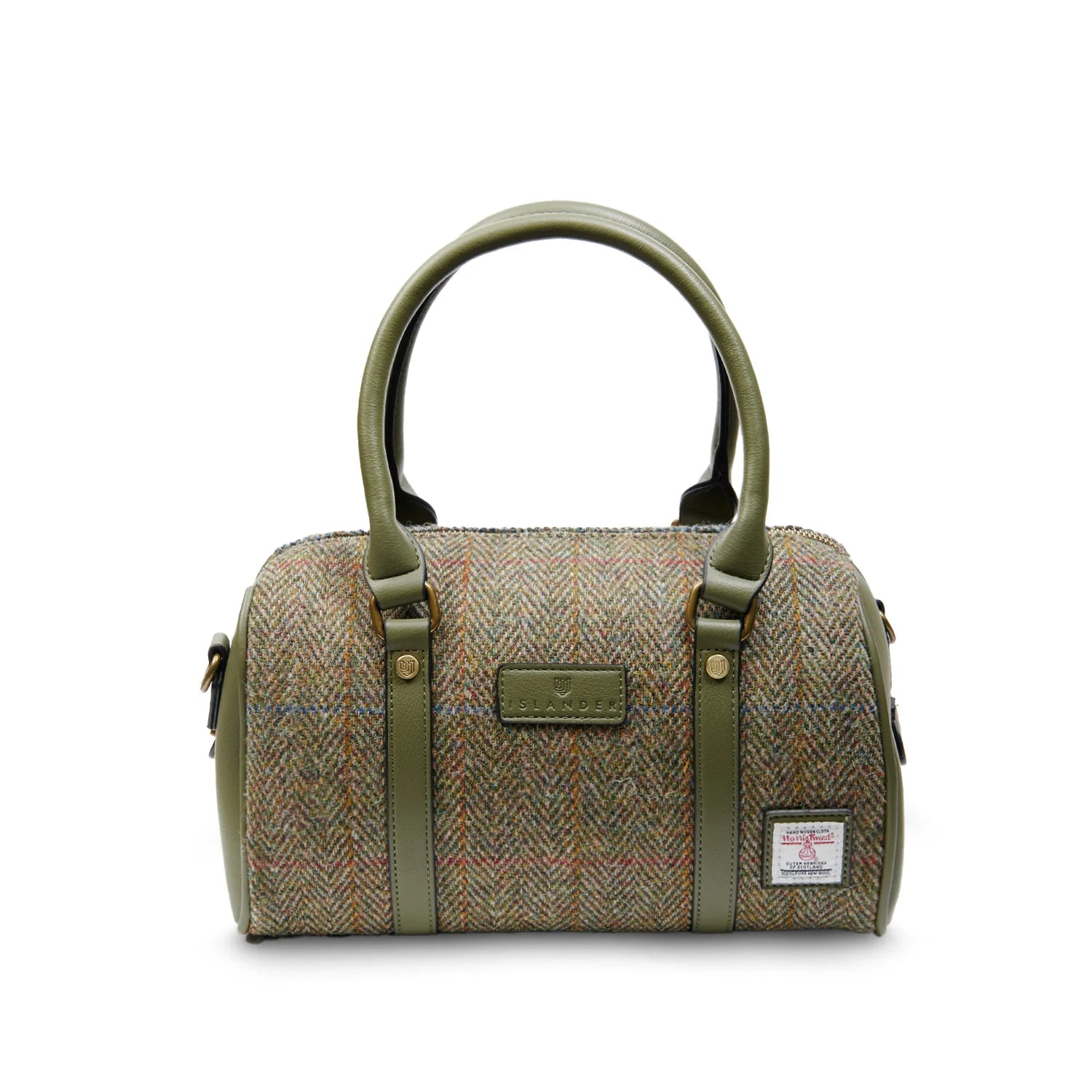Islander Medium Duffel Bag with Harris Tweed - Chestnut Herringbone