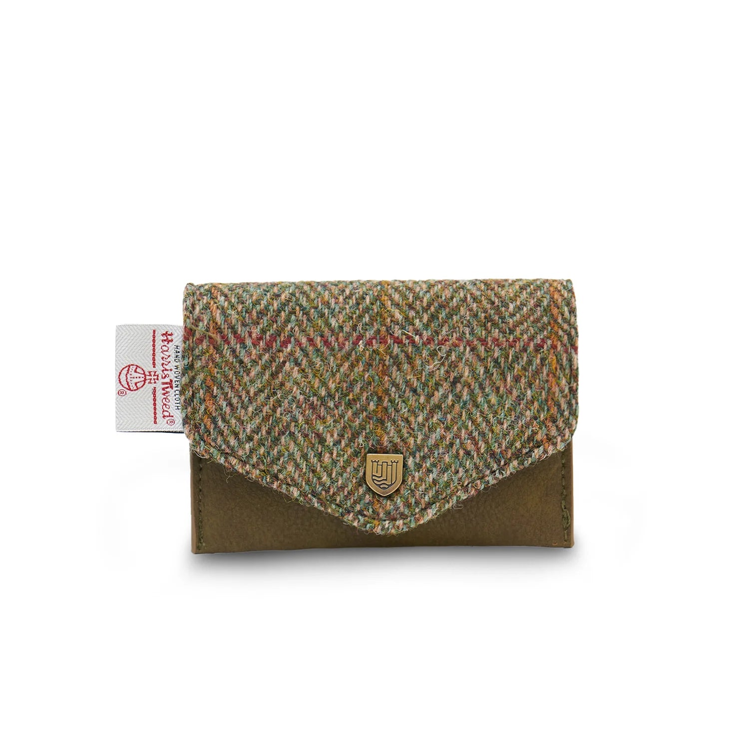 Islander Card Wallet Made With Harris Tweed - Chestnut Herringbone