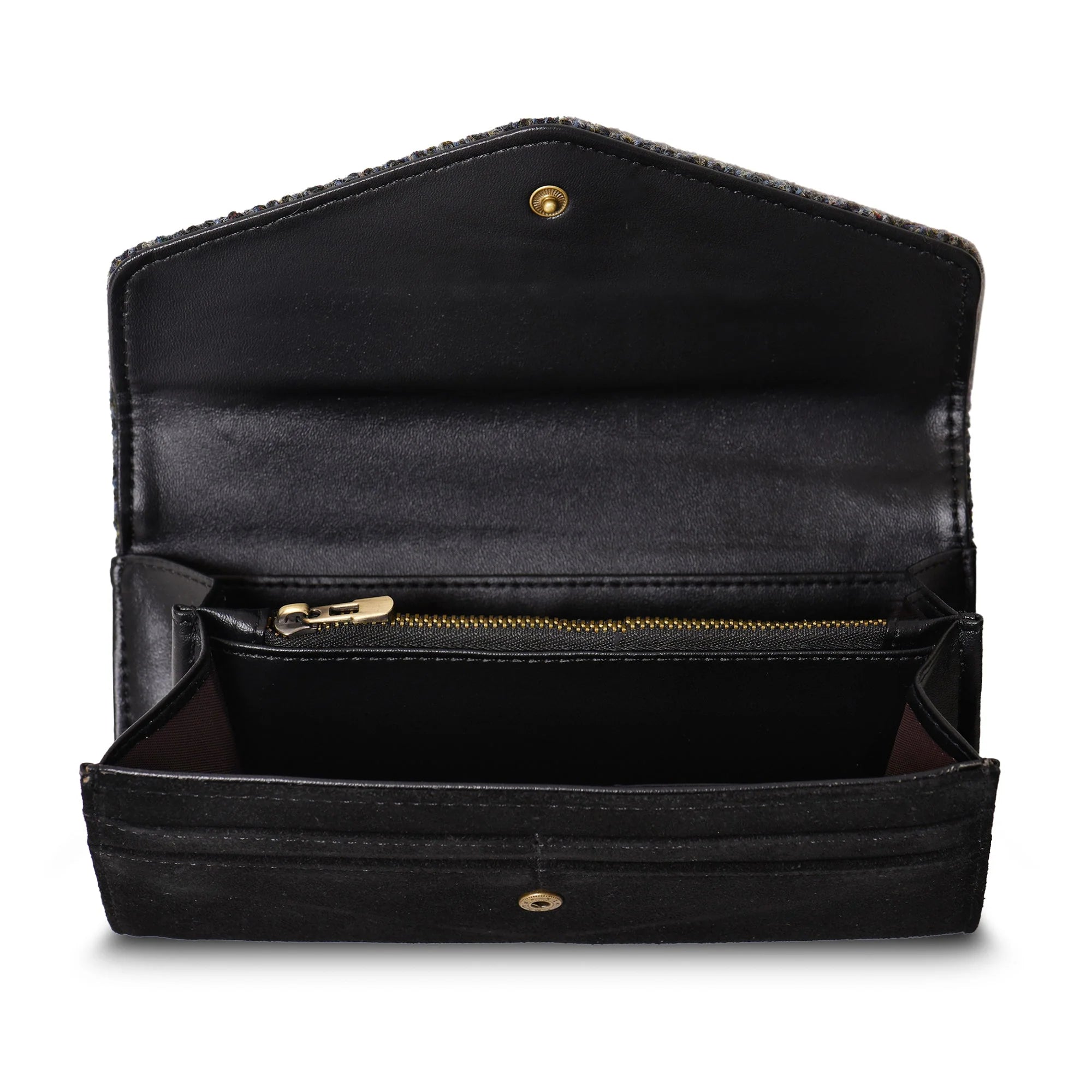 Islander Large Clasp Purse with Harris Tweed - Islander Tartan