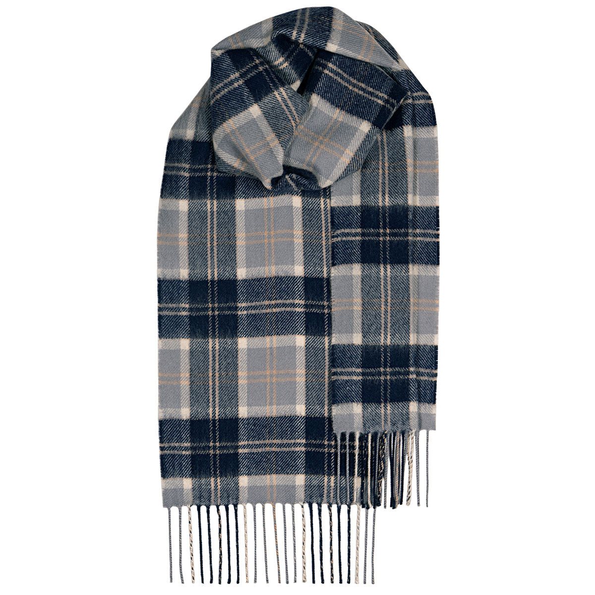 Lochcarron of Scotland Lambswool Tartan Scarf - Bannockbane Grey