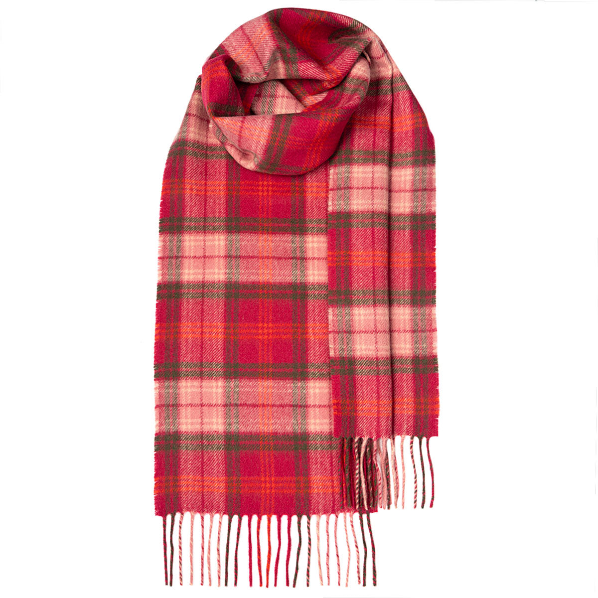 Lochcarron of Scotland Lambswool Tartan Scarf - Lochcarron Hunting Rose