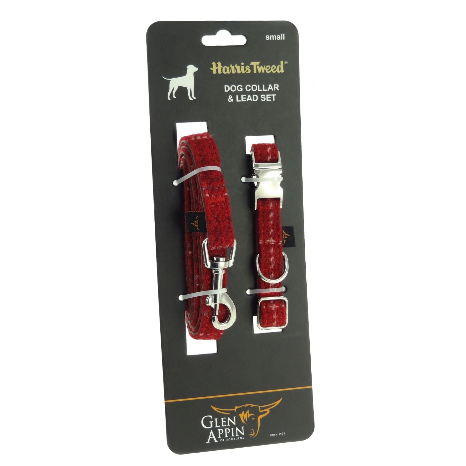 Harris Tweed Dog Collar and Lead Set - COL102 | Harris Tweed Scotland
