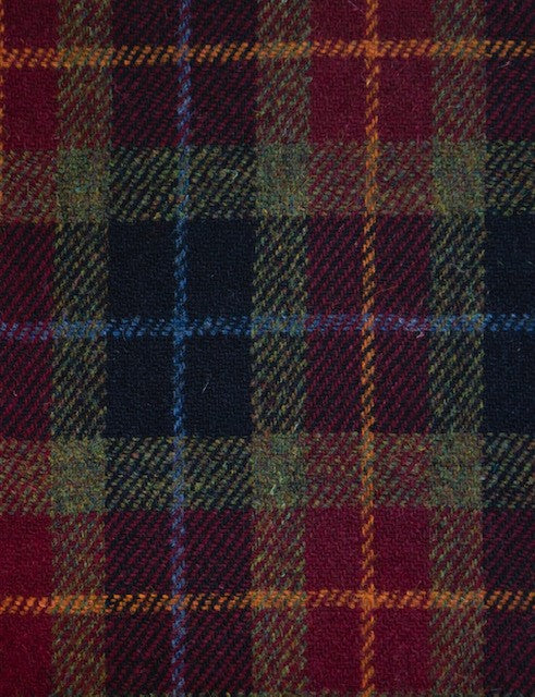 Harris Tweed Blue Green Purple Autumn Check Cloth Fabric – Image 2 | Harris Tweed Scotland