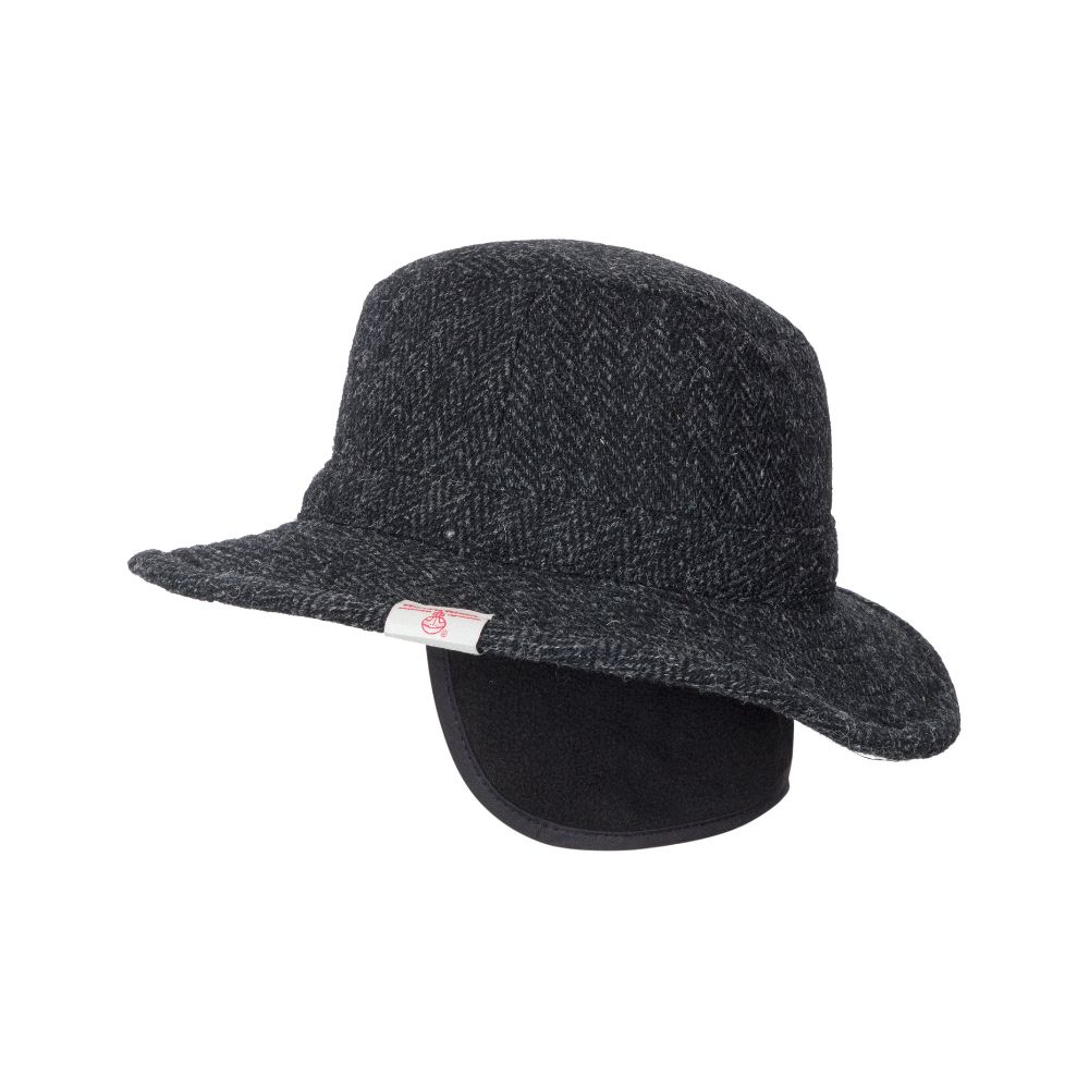 Harris Tweed Berkeley Fedora Hat (Gun Metal)
