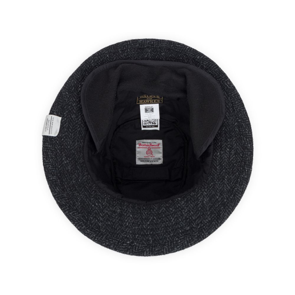 Harris Tweed Berkeley Fedora Hat (Gun Metal)