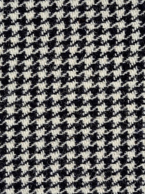 Harris Tweed Black and White Houndstooth Cloth Fabric | Harris Tweed Scotland