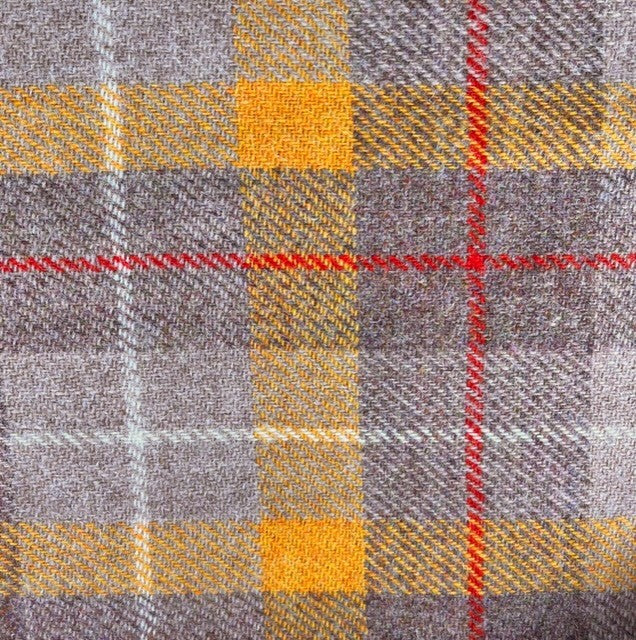 Harris Tweed Tan Citrus Check Cloth Fabric