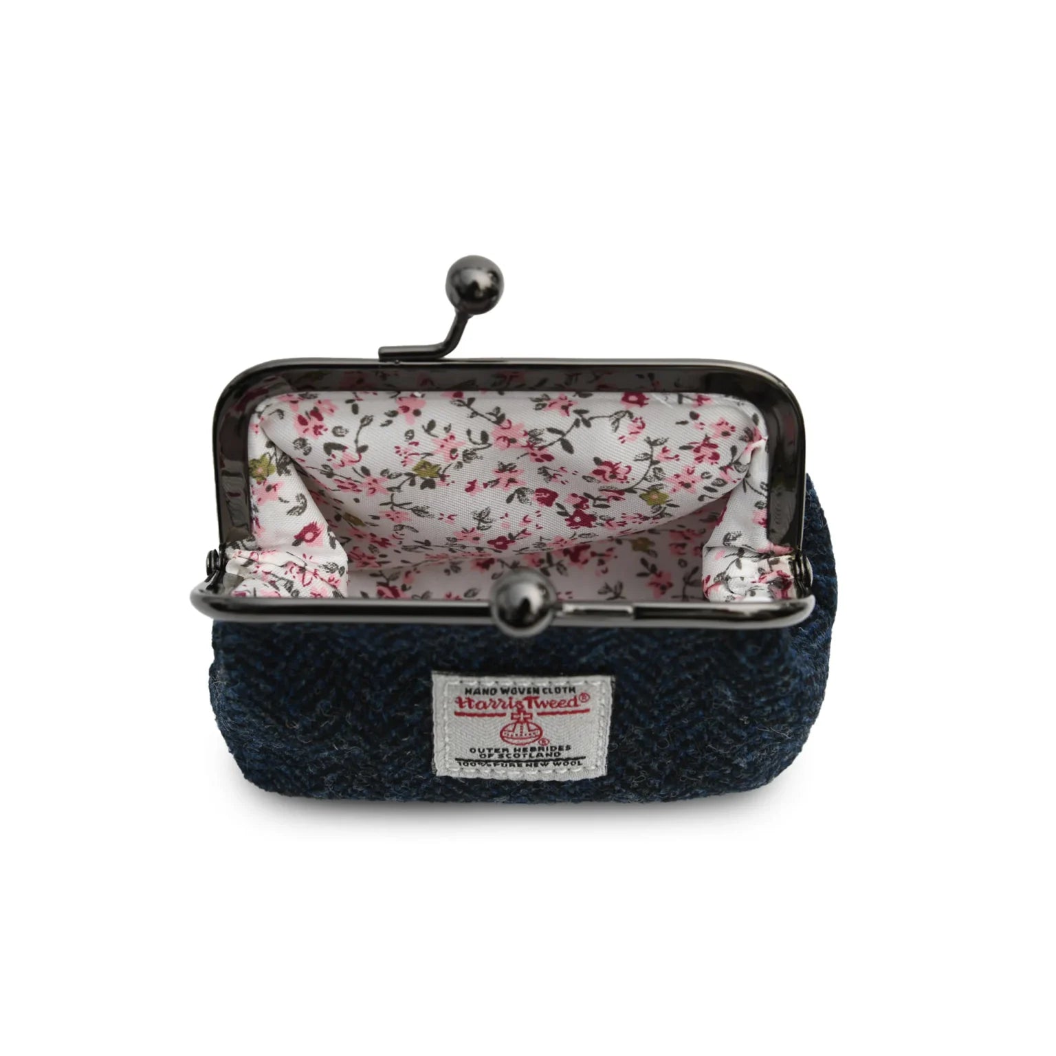 Islander Coin Purse Made With Harris Tweed - Navy Tartan – Image 3 | Harris Tweed Scotland