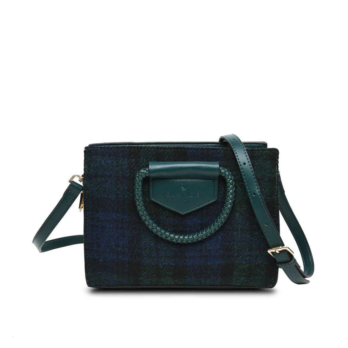 Islander Arran Tote Bag with Harris Tweed - Black Watch Tartan | Harris Tweed Scotland