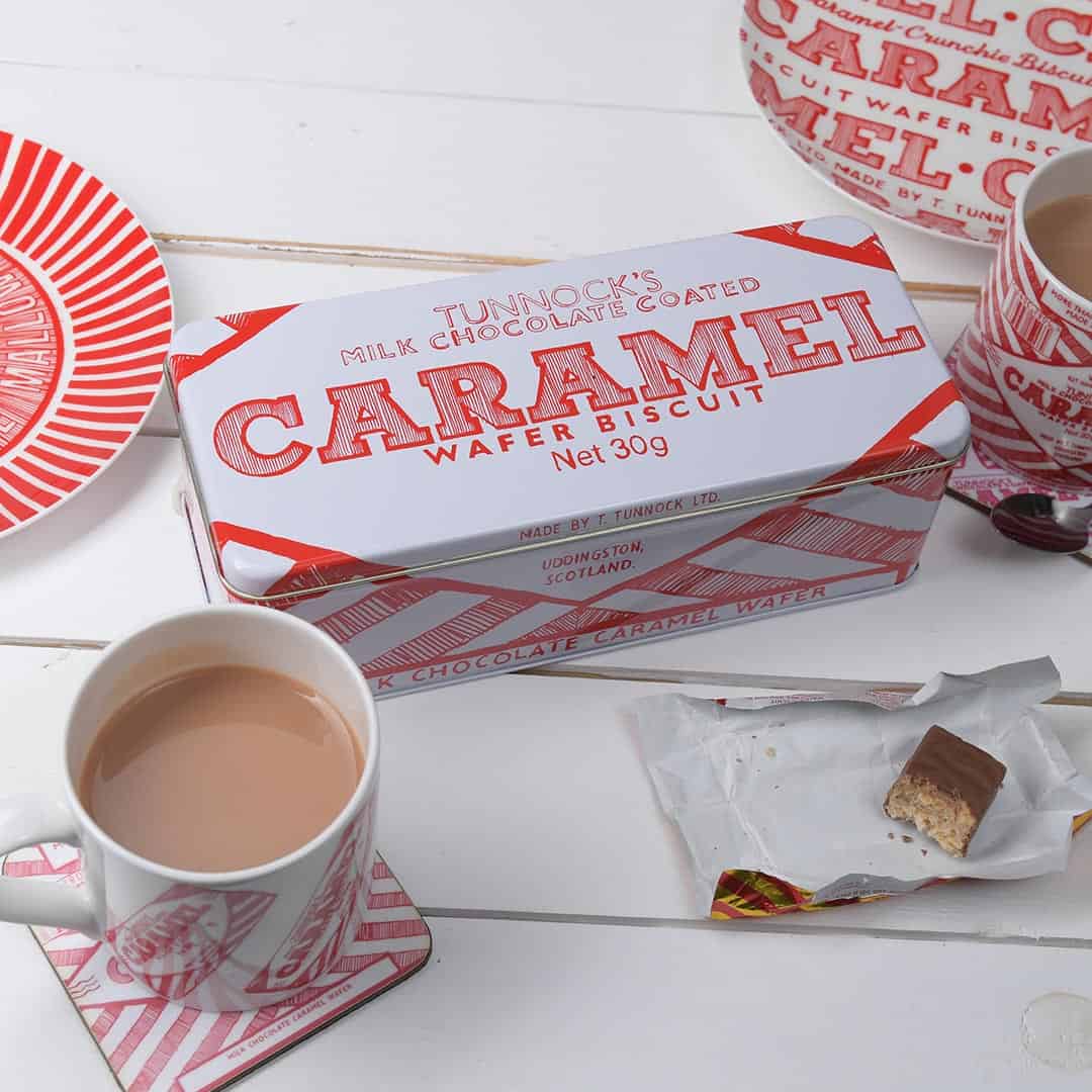 Tunnocks Caramel Wafer Biscuit Storage Tin - Holds 24 Wafers