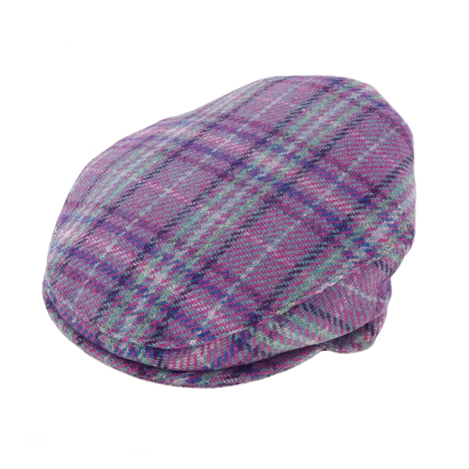 Ladies One Size Harris Tweed Flat Cap - COL146