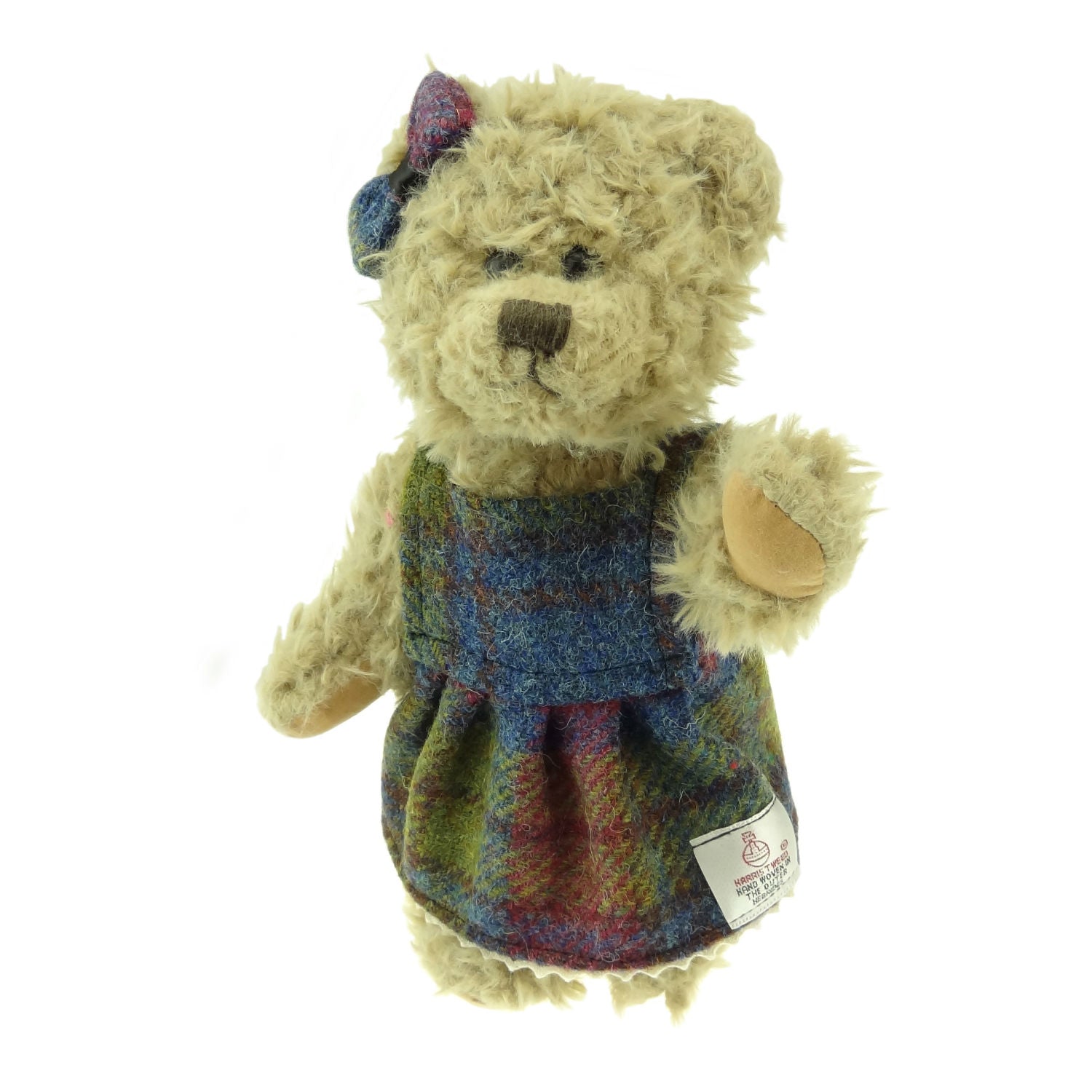 Girl Childs Teddy Bear with Harris Tweed Clothing - COL46 | Harris Tweed Scotland