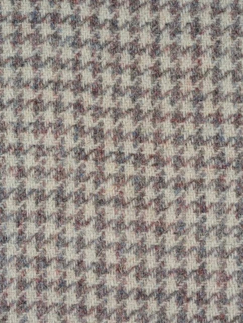 Harris Tweed Grey Pink White Houndstooth Cloth Fabric