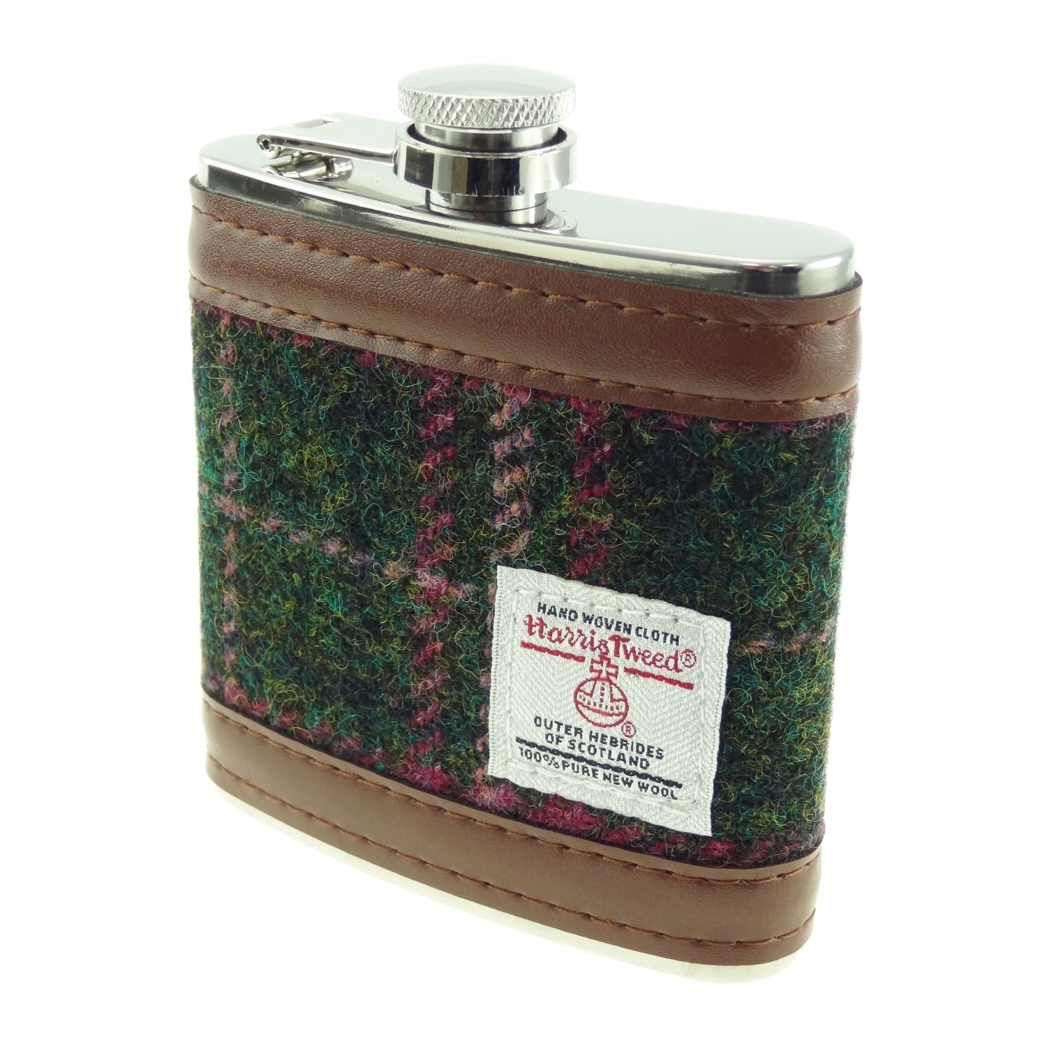 Harris Tweed Hip Flask 6oz - COL107