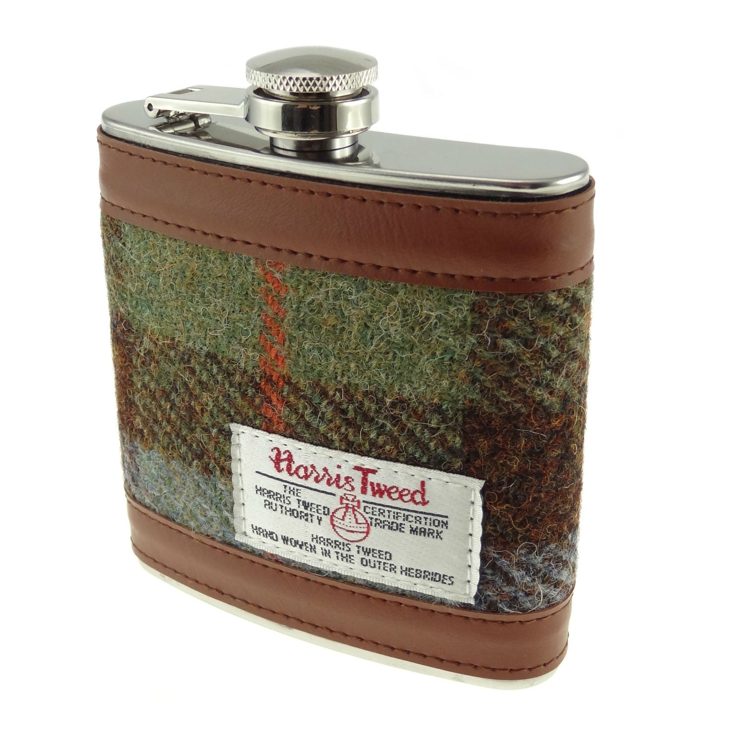 Harris Tweed Hip Flask 6oz - COL107