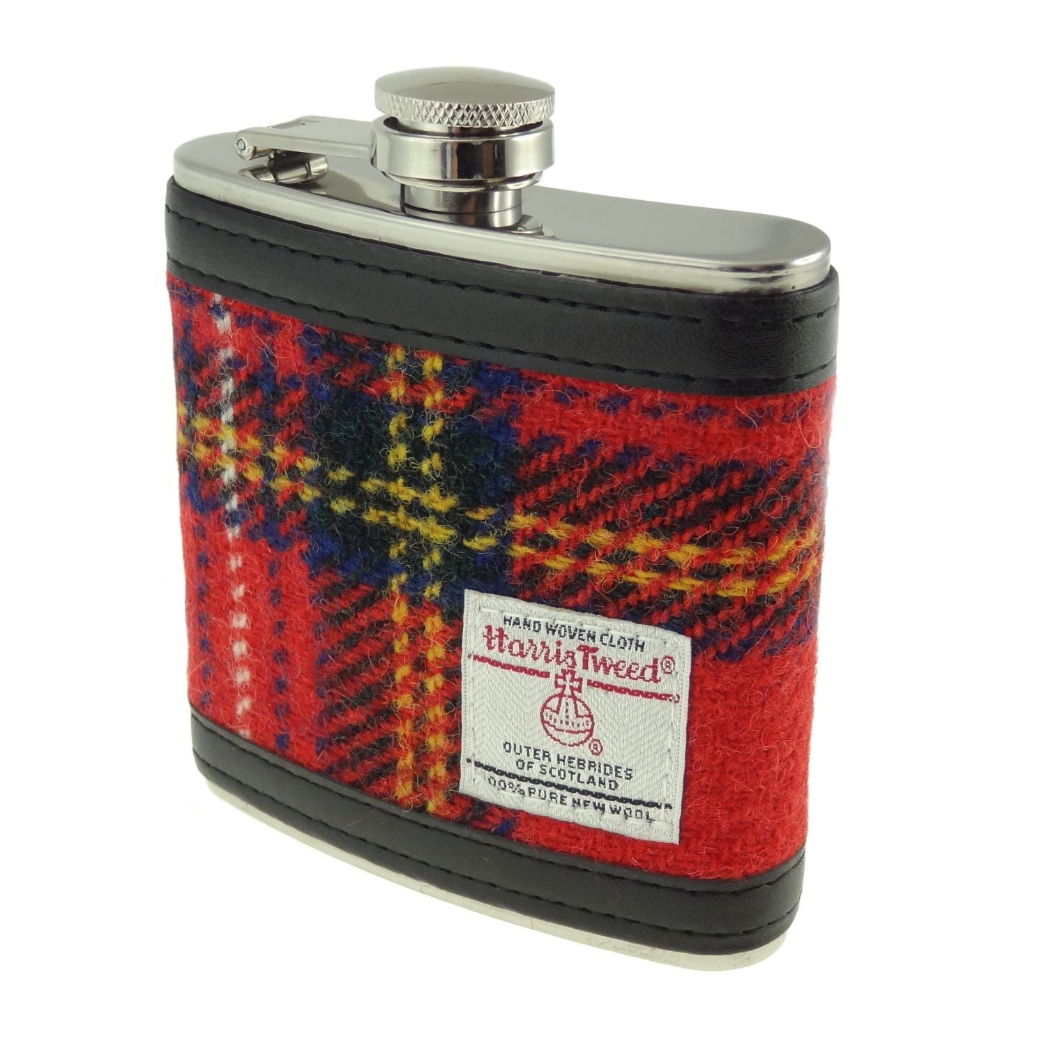 Harris Tweed Hip Flask 6oz - COL24 | Harris Tweed Scotland