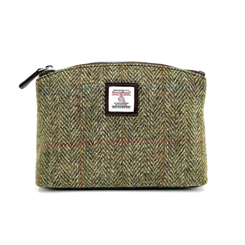 Maccessori Small Harris Tweed Cosmetic Pouch Country Green | Harris Tweed Scotland