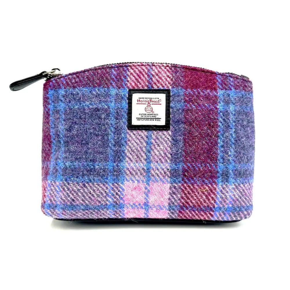 Maccessori Small Harris Tweed Cosmetic Pouch Pastel Pink, Blue & Purple | Harris Tweed Scotland