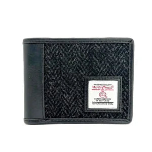 Maccessori BiFold Wallet with Charcoal Harris Tweed | Harris Tweed Scotland