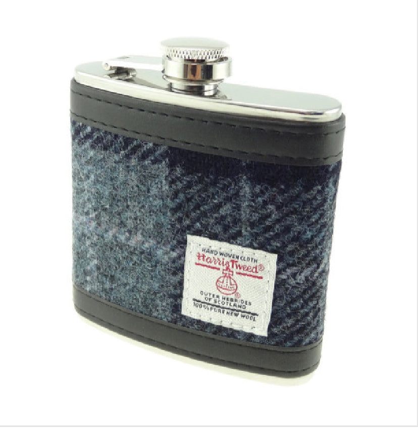 Harris Tweed Hip Flask 6oz - COL95 | Harris Tweed Scotland