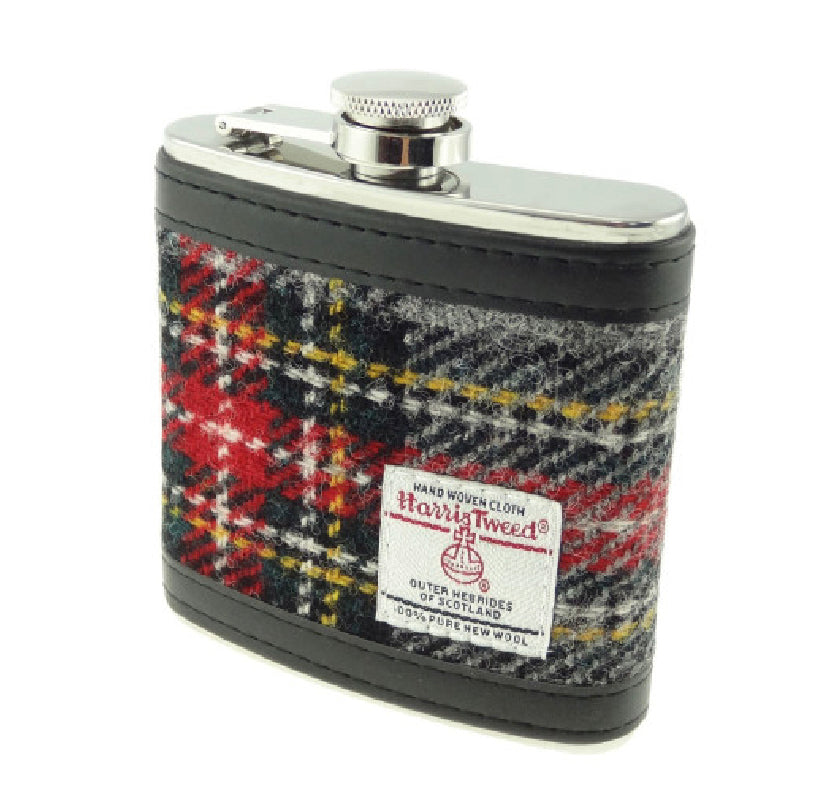 Harris Tweed Hip Flask 6oz - COL96 | Harris Tweed Scotland