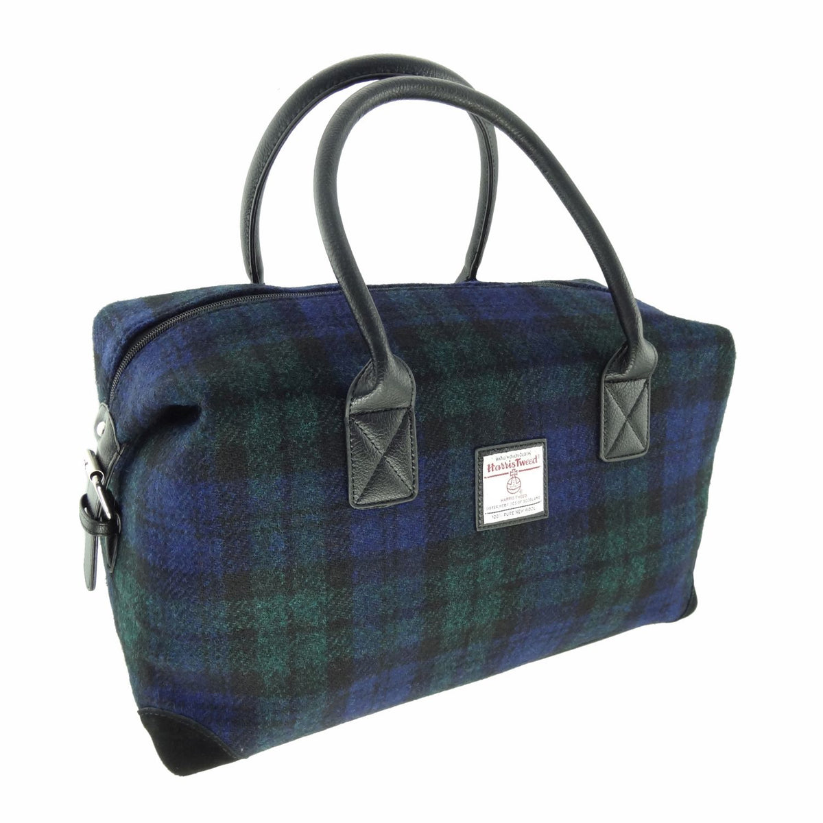 Glen Appin Esk Overnight Bag with Harris Tweed (Black Watch)