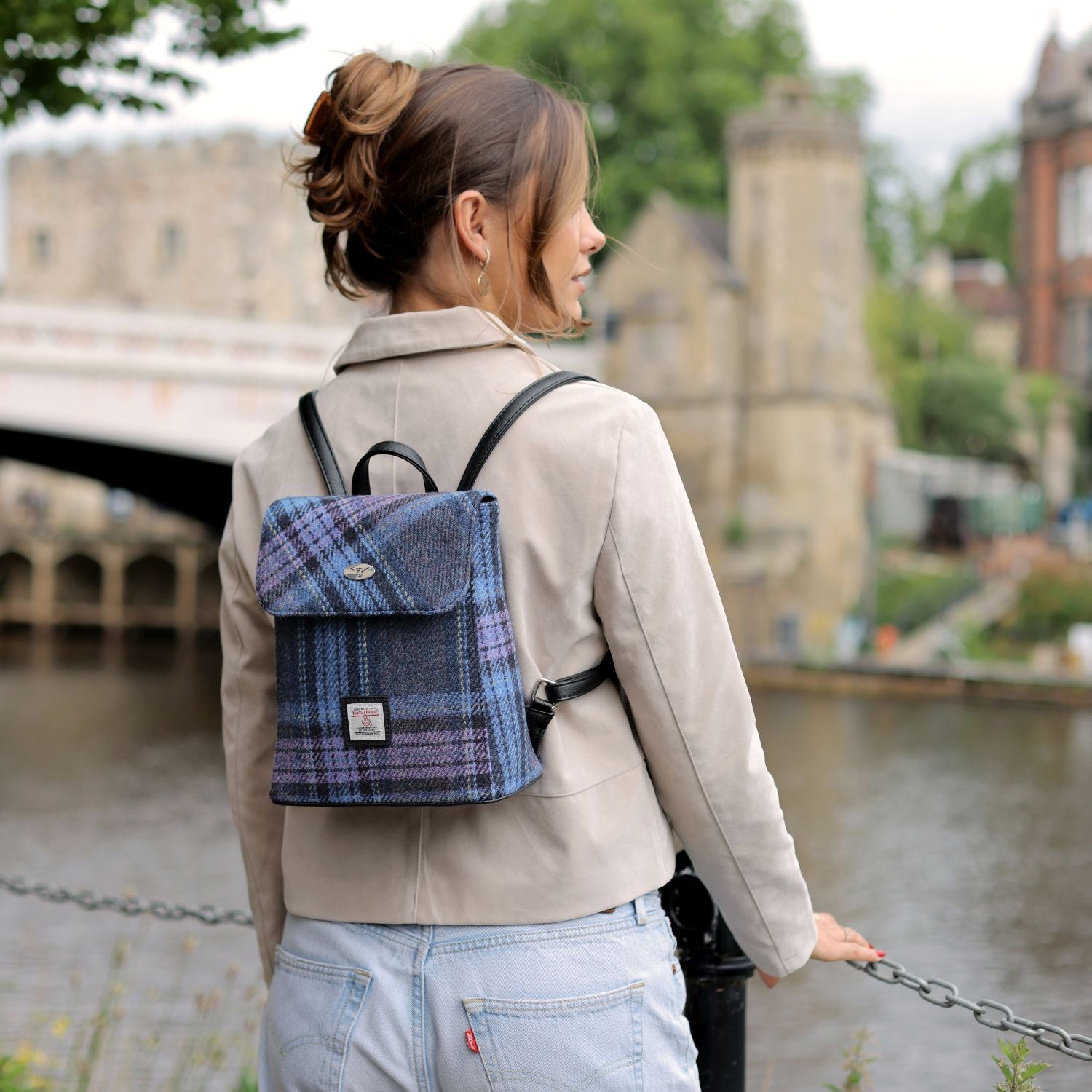 Tummel Mini Backpack with Harris Tweed COL158 – Image 3 | Harris Tweed Scotland