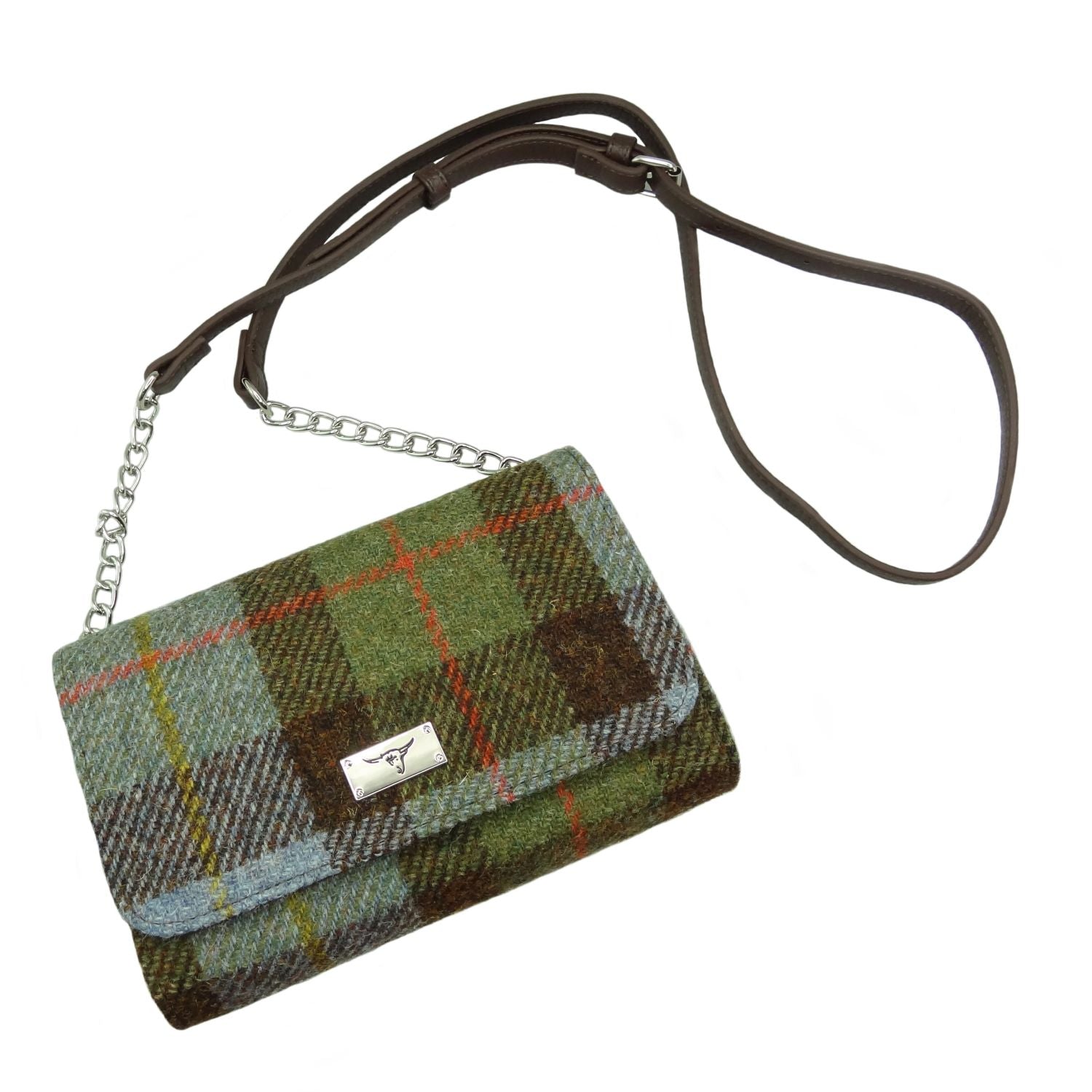 Harris Tweed Strathy Wallet Shoulder Bag - COL15