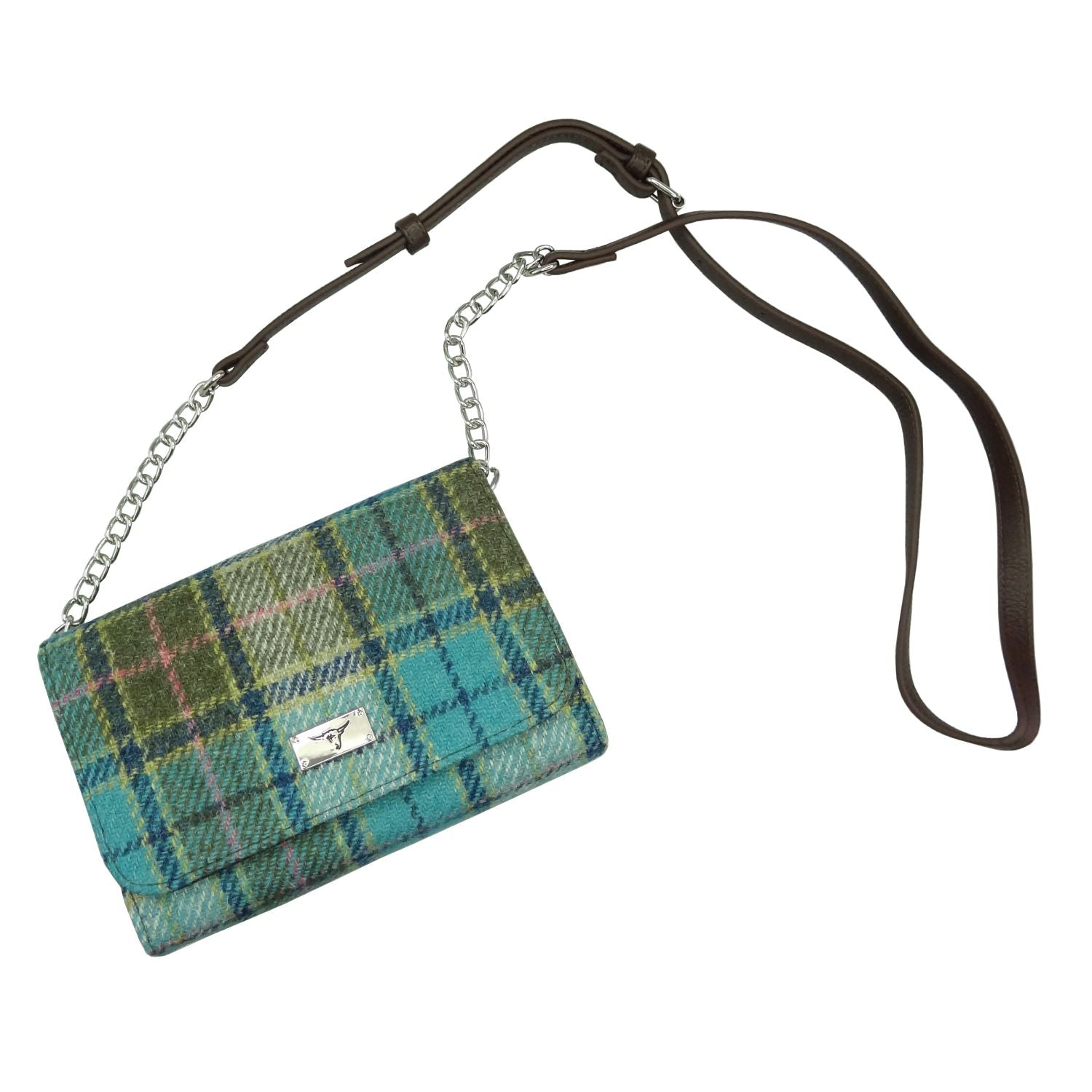 Harris Tweed Strathy Wallet Shoulder Bag - COL122 | Harris Tweed Scotland
