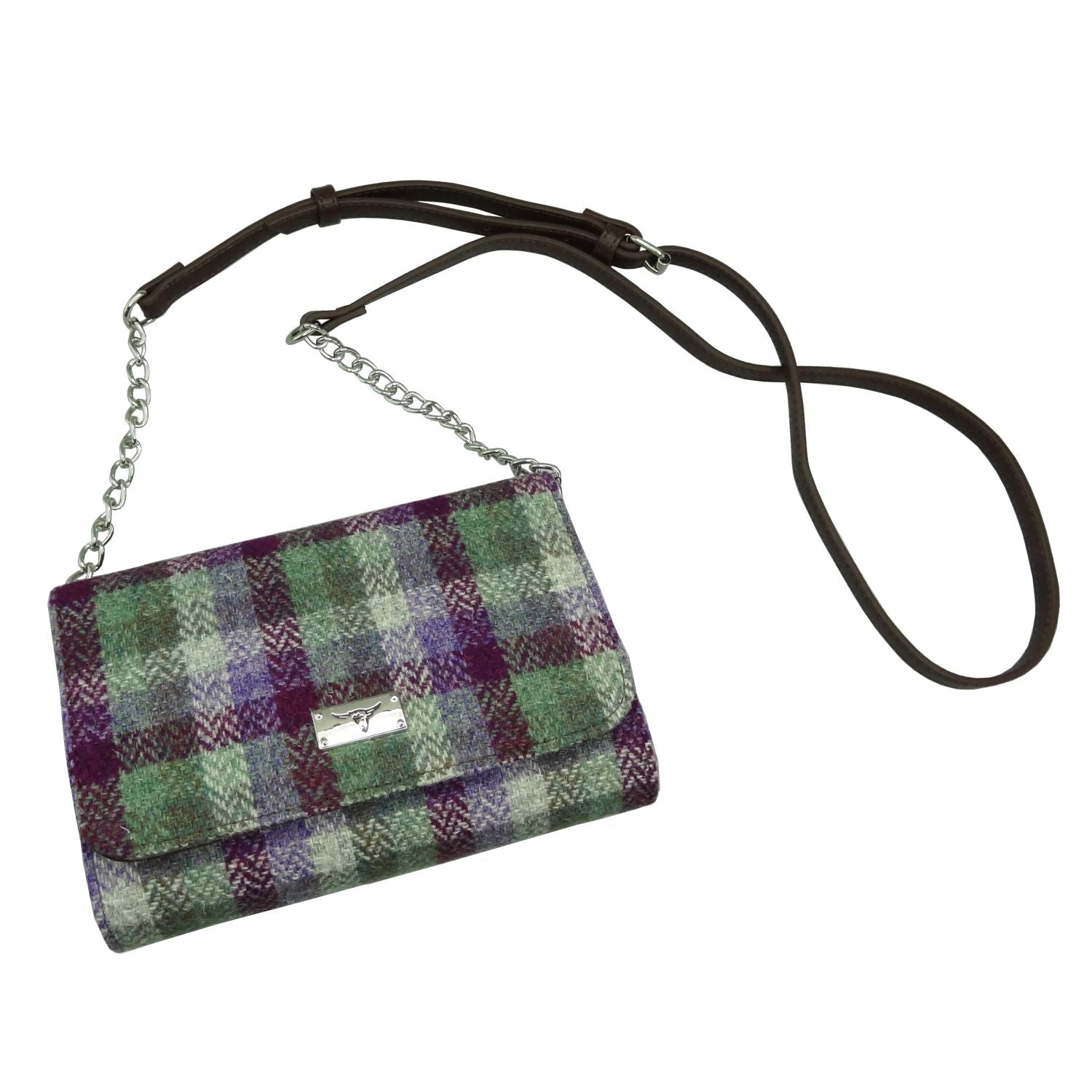 Harris Tweed Strathy Wallet Shoulder Bag - COL133 | Harris Tweed Scotland