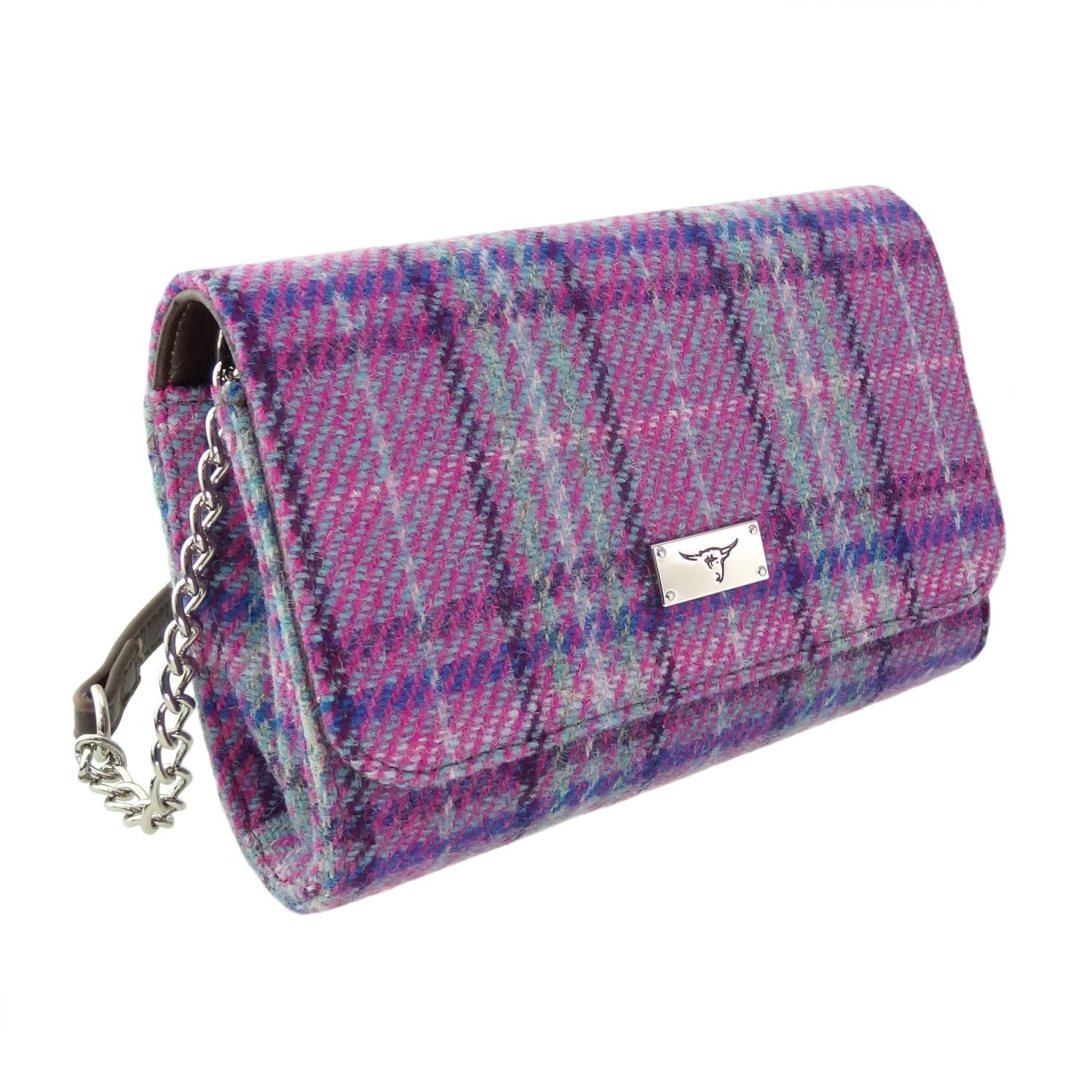 Harris Tweed Strathy Wallet Shoulder Bag - COL146 | Harris Tweed Scotland
