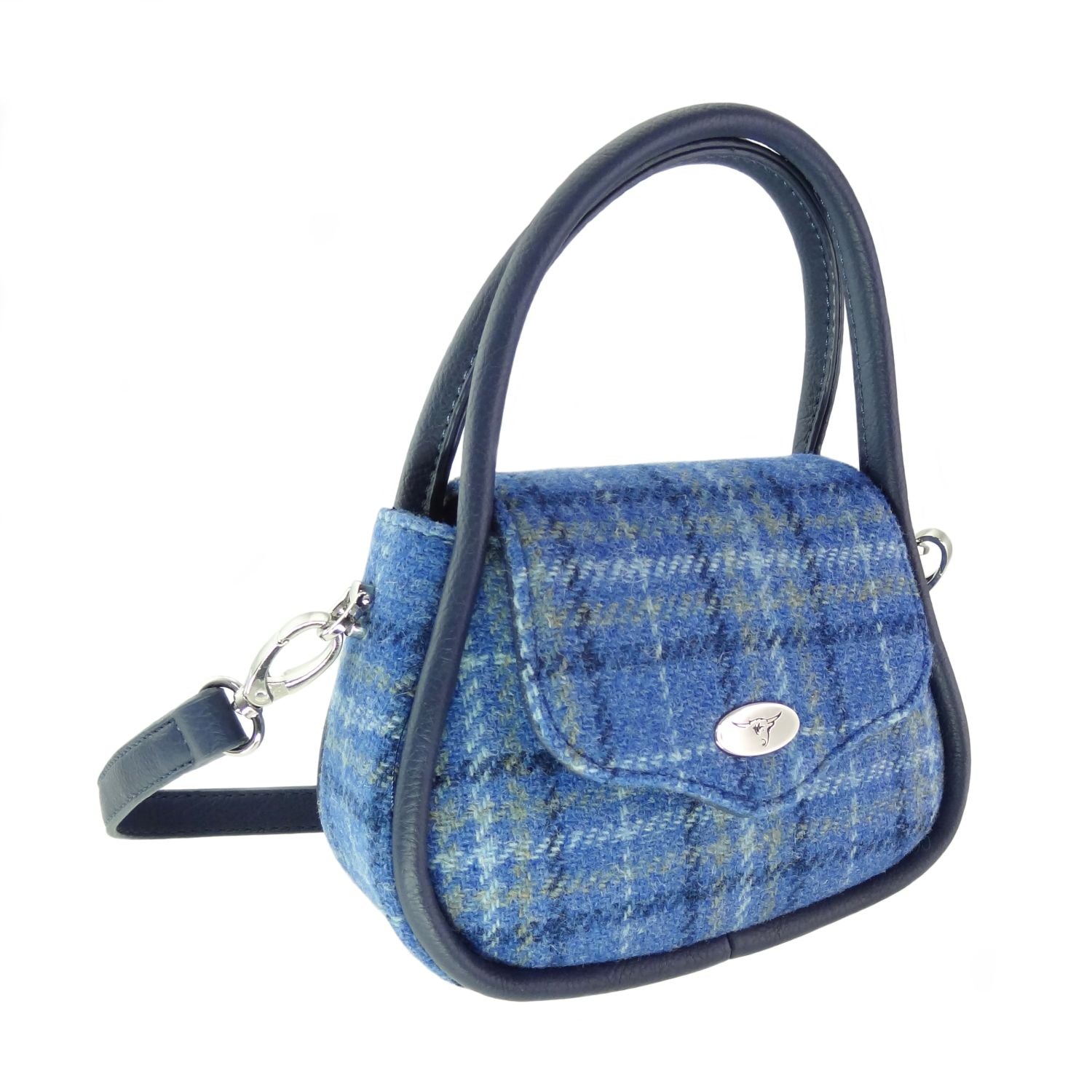 Glen Appin Harris Tweed Buchan Round Mini Handbag - COL129 | Harris Tweed Scotland