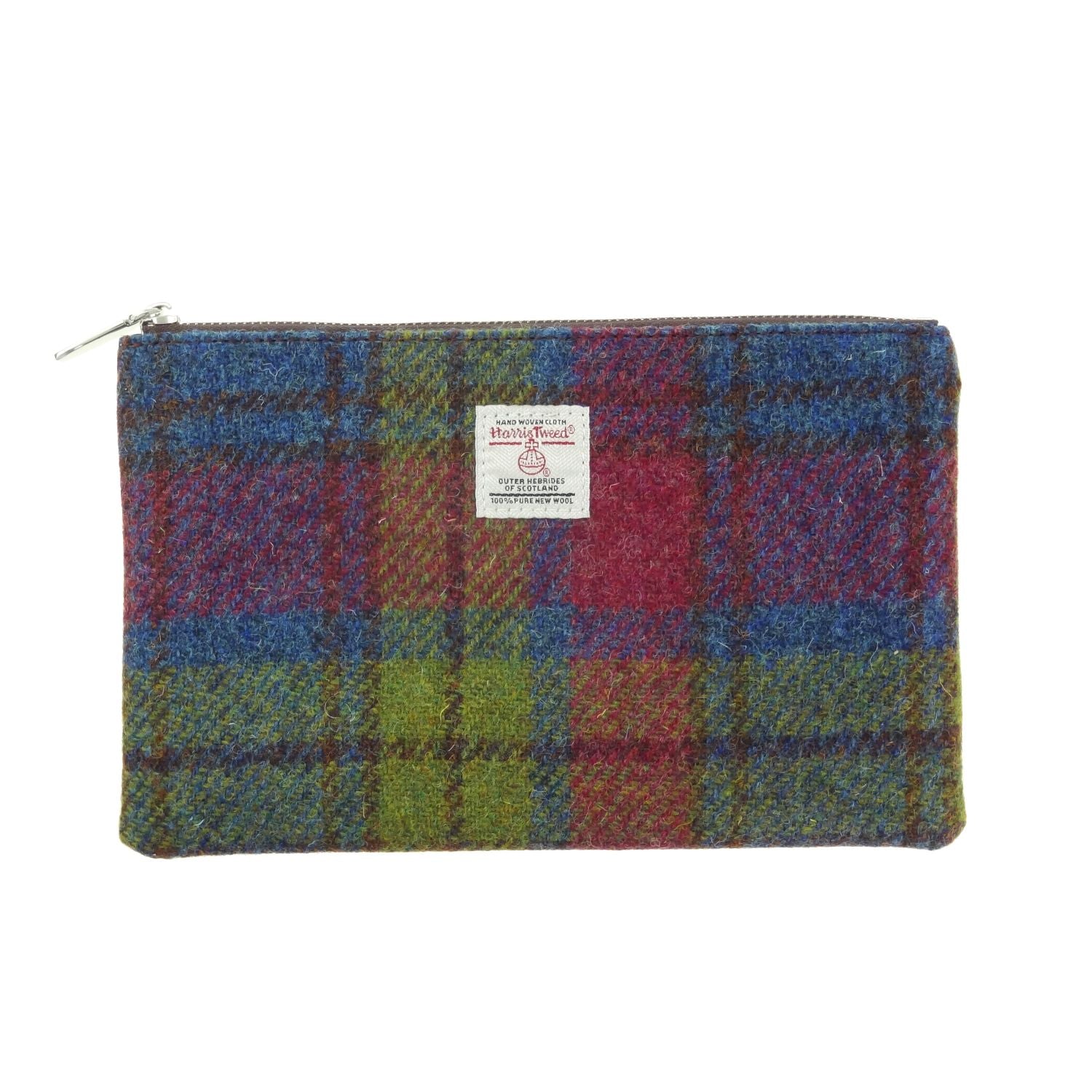 Harris Tweed Scotland Medium Zip Pouch Faded Green Stewart – Image 10 | Harris Tweed Scotland