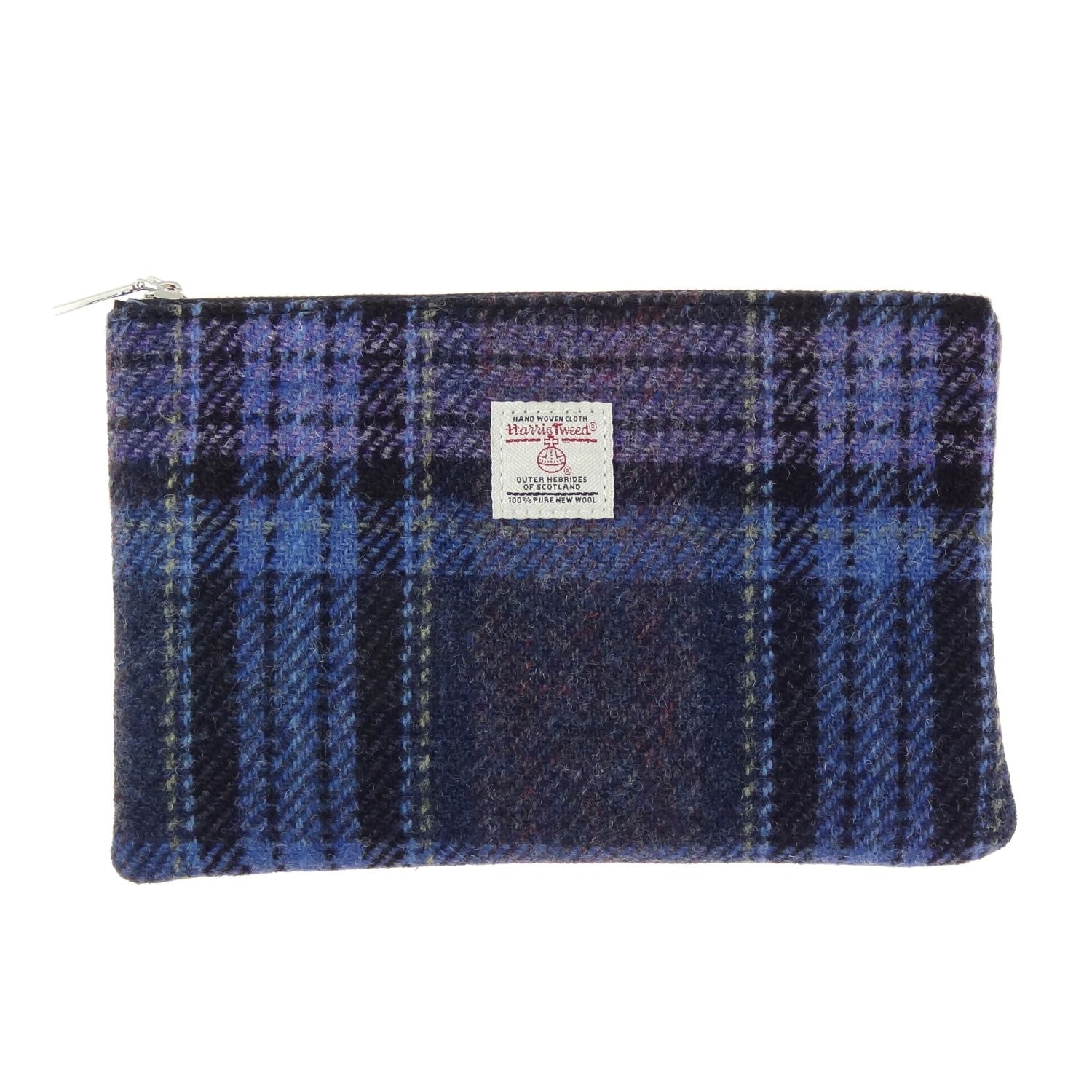 Harris Tweed Scotland Medium Zip Pouch Faded Green Stewart – Image 15 | Harris Tweed Scotland