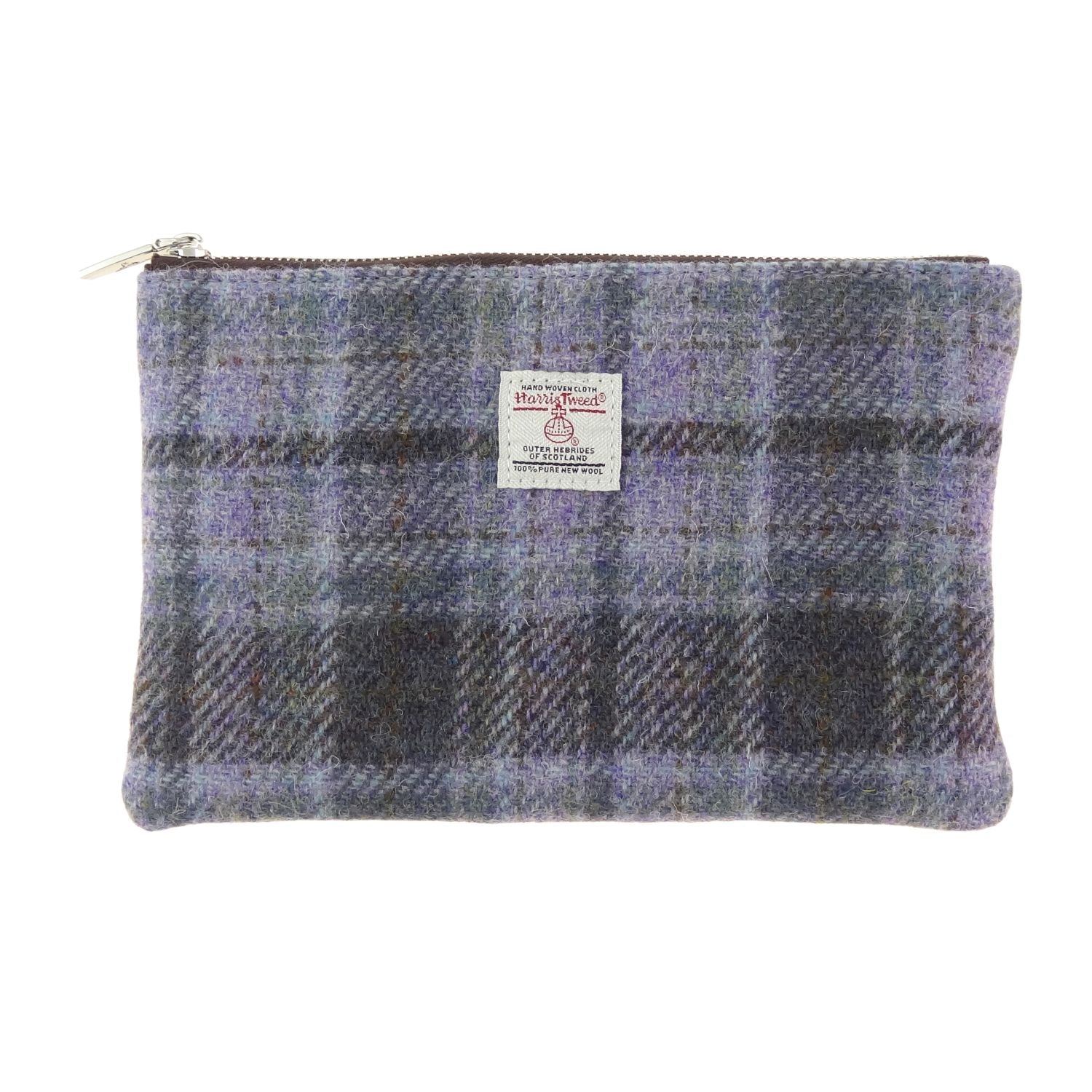 Harris Tweed Scotland Medium Zip Pouch Faded Green Stewart – Image 12 | Harris Tweed Scotland