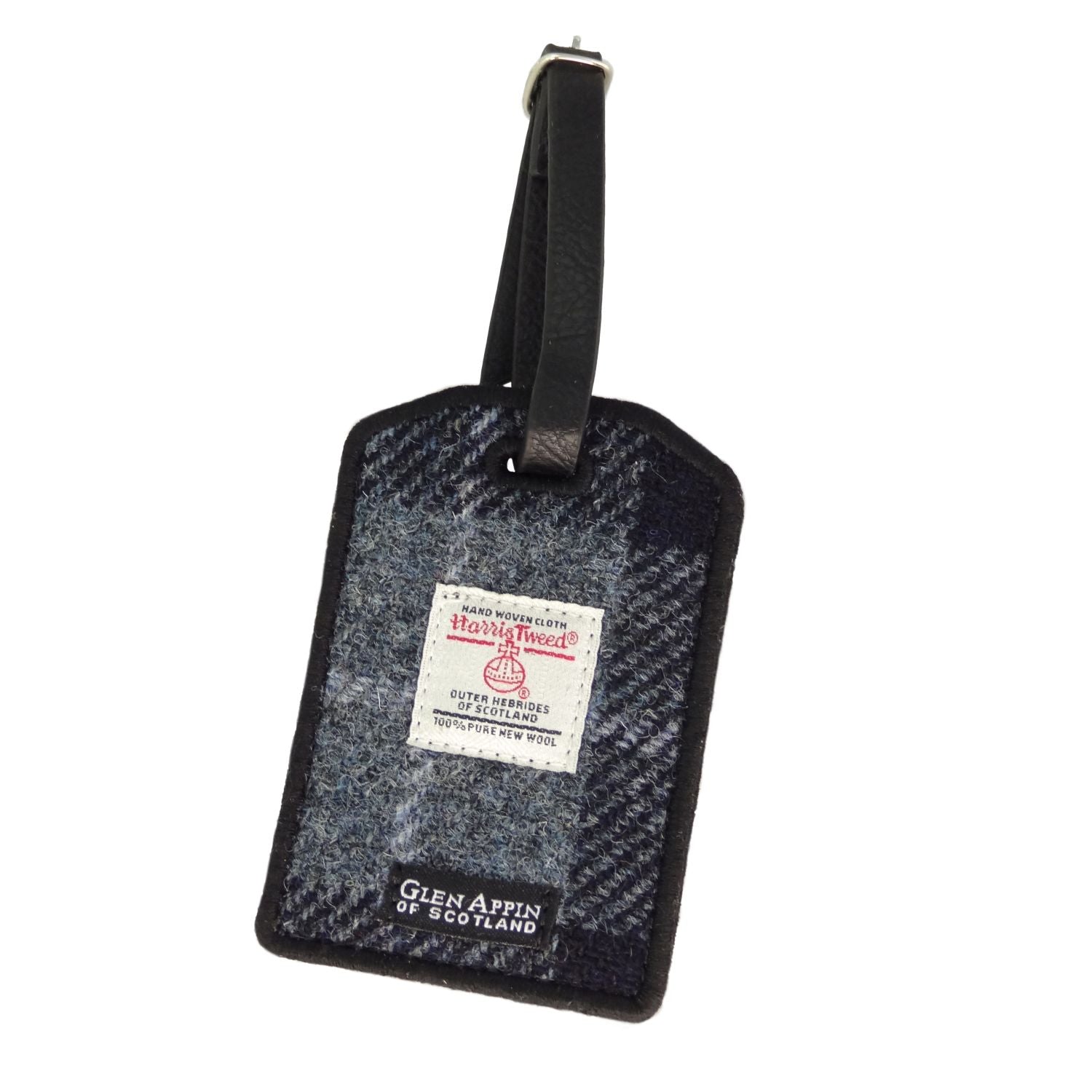 Harris Tweed Scotland Luggage Tag in Purple & Mint Check – Image 11 | Harris Tweed Scotland