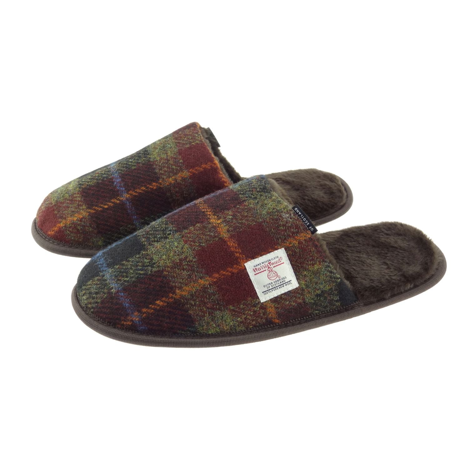 Harris Tweed Unisex Slippers with Fleece Lining - COL59