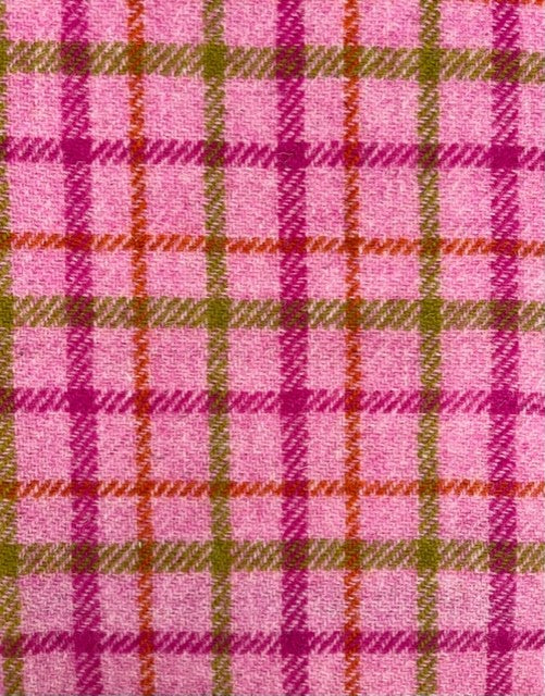 Harris Tweed Light Pink Check Cloth Fabric