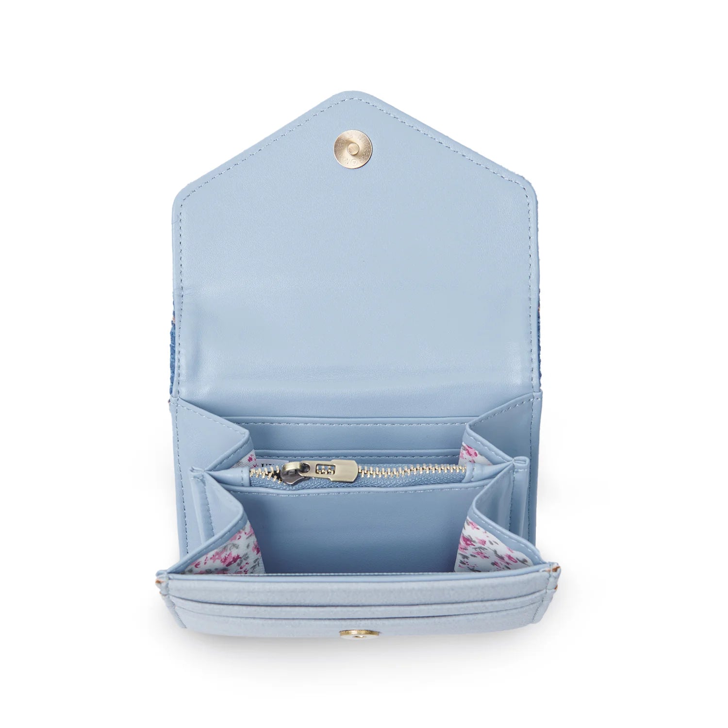 Islander Small Clasp Purse with Harris Tweed Blue Navy Beige Tartan – Image 4 | Harris Tweed Scotland