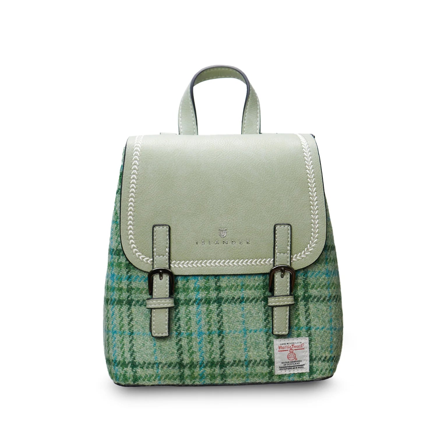 Islander Mini Jura Backpack with Harris Tweed (Mint)